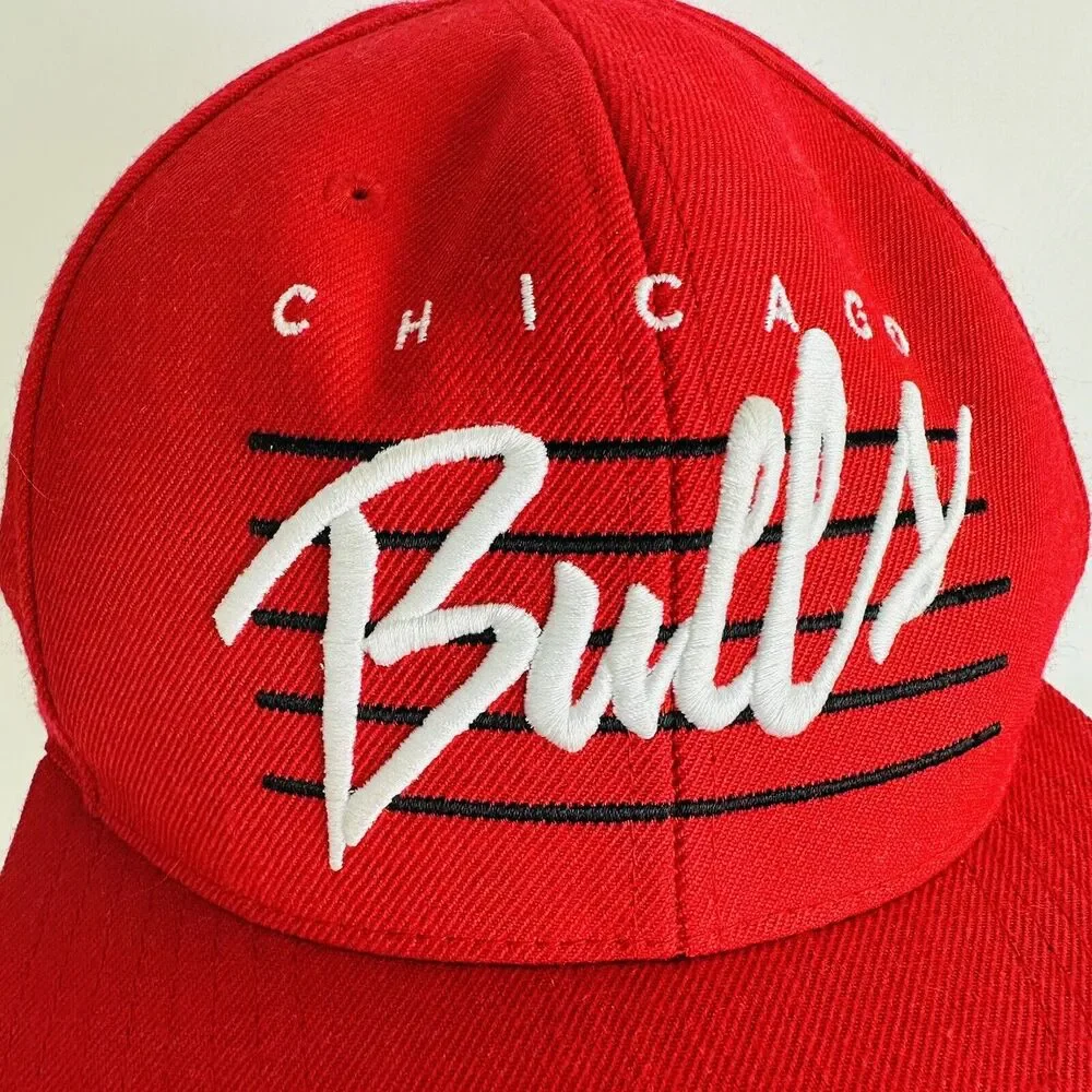 Chicago Bulls Mitchell & Ness Hardwood Classics Ball Snapback‎ Cap Hat Red